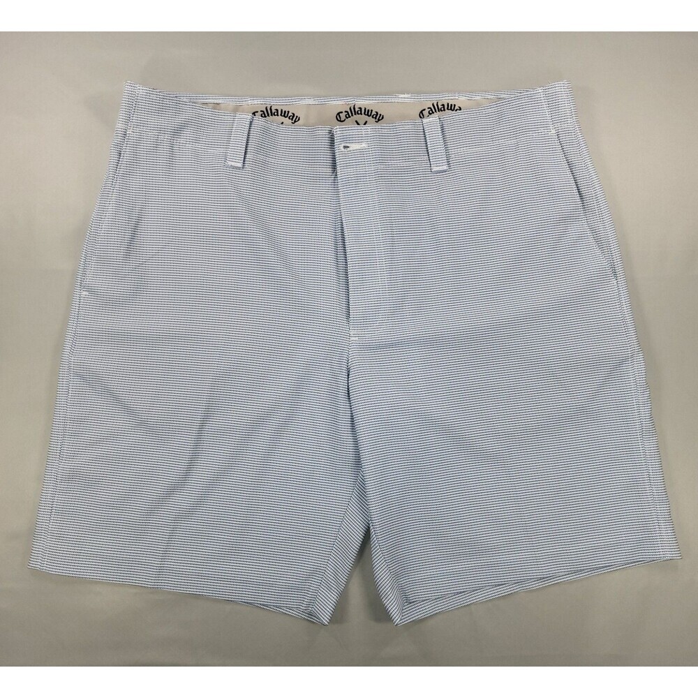 CALLAWAY Golf Shorts Blue Bermuda Button Performance Casual Sports Mens 38